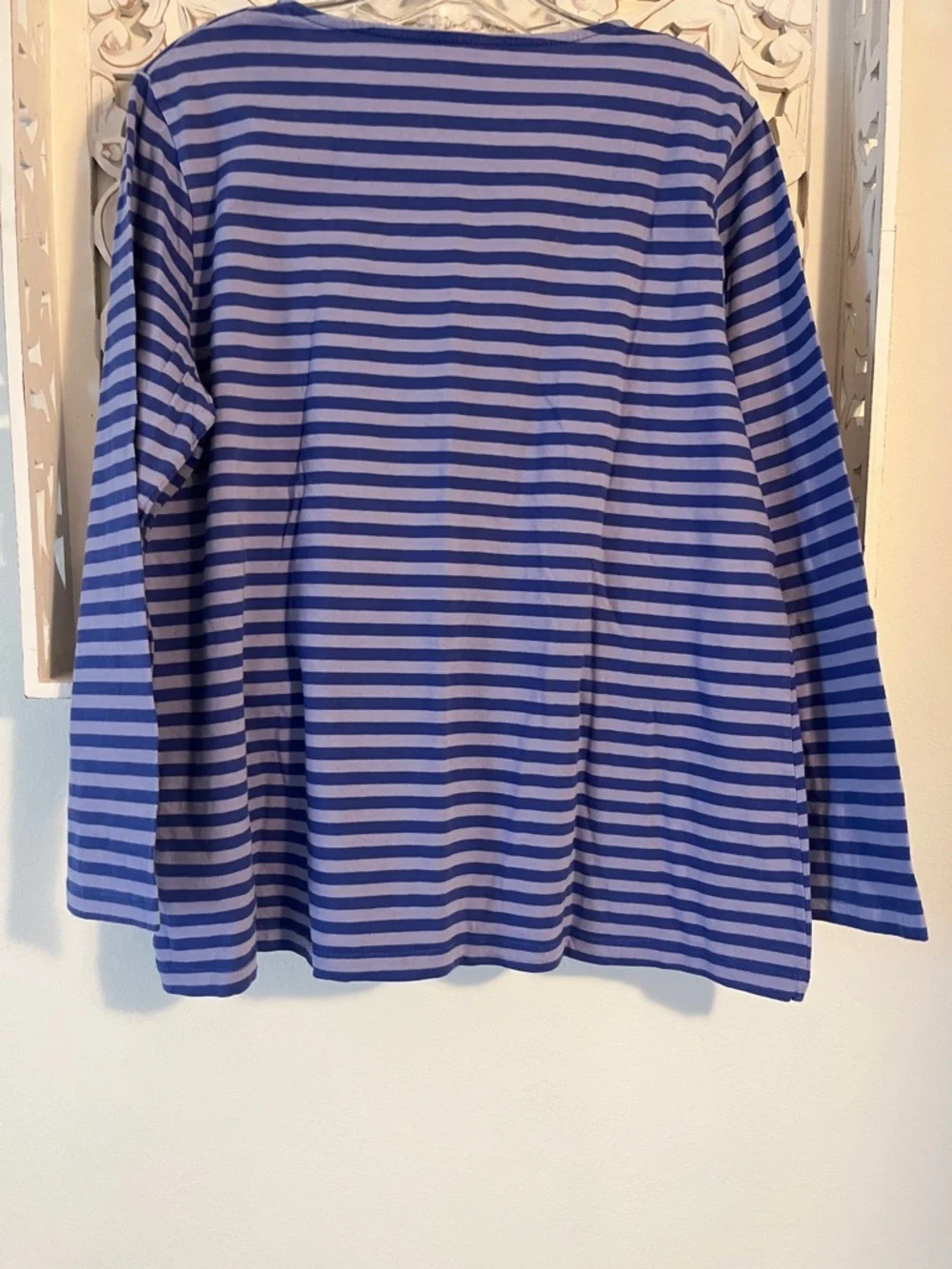 Gudrun Sjoden Blue and Lavender Striped Long Sleeve Tee - Picture 6 of 6